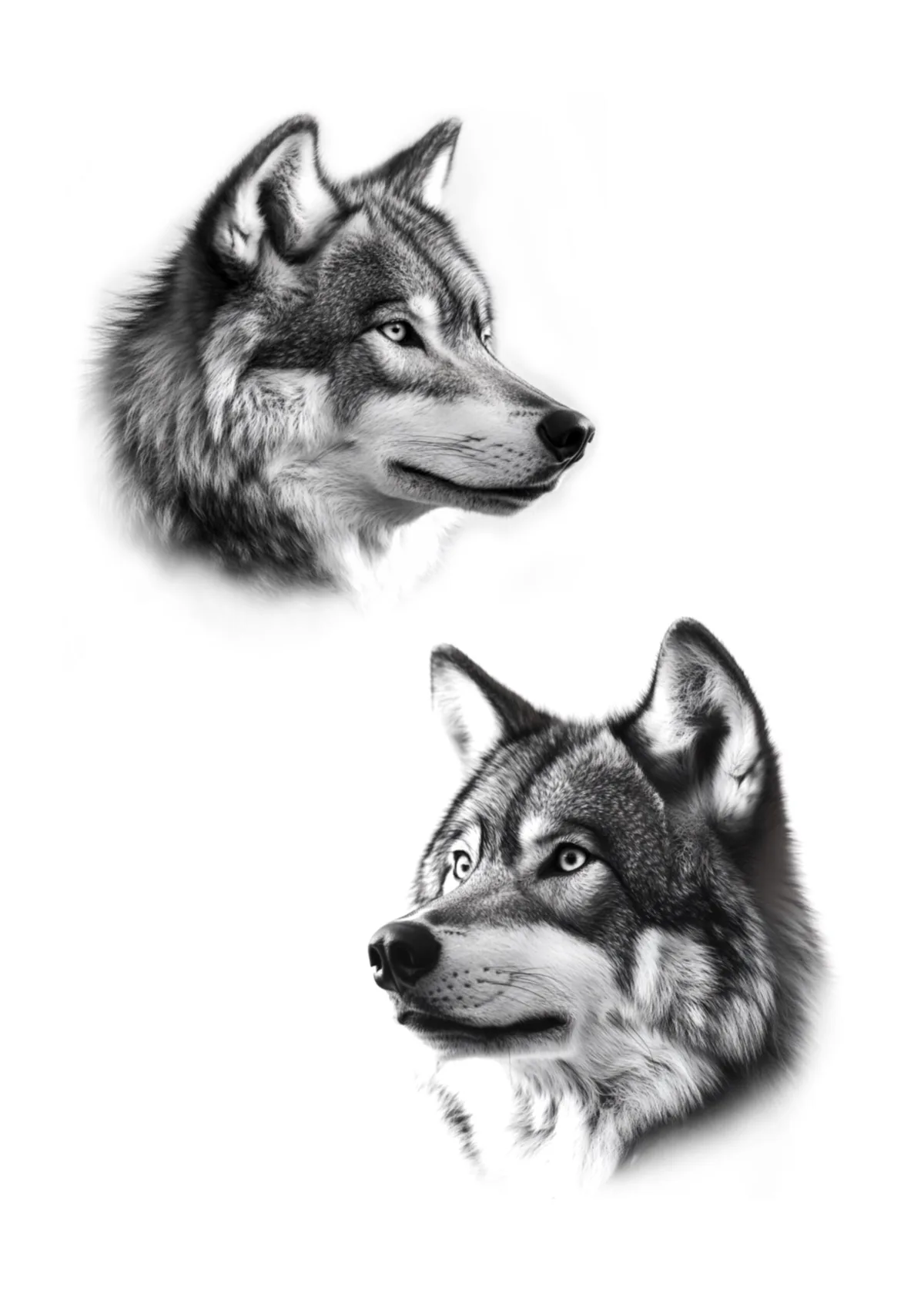 Dessin disponible — Loups.