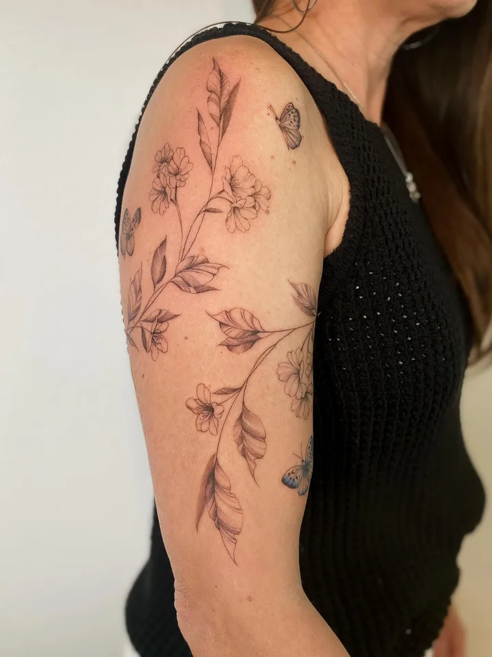feuillage — Pour ma belle   avec une petite touche de bleu dans le papillon — Done with the bests — RDV -> —…